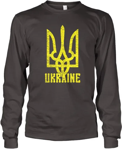 Vista 8 de Cybertela Camiseta de manga larga con escudo de armas de Ucrania para hombre