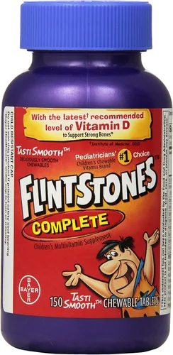 Vista 7 de Picapiedra Suplemento multivitamínico completo, tabletas masticables, 60 unidades, (paquete de 2)