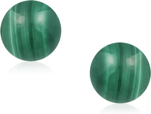 Vista 11 de Aretes grandes de plata de ley 925 con piedras preciosas naturales de 0.394 pulgadas para mujeres y adolescentes, variedad de piedras de nacimiento