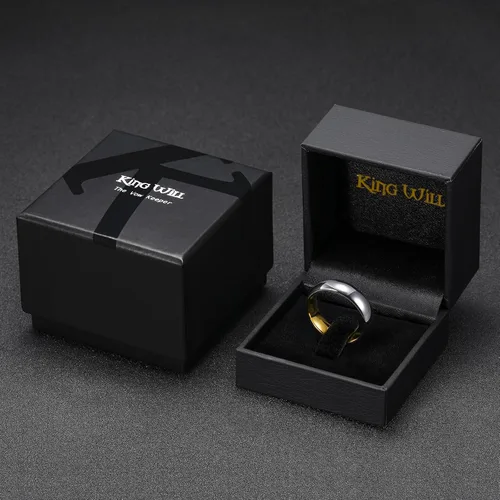 Vista 92 de King Will Alianza de boda de carburo de tungsteno para hombres y mujeres, anillos de promesa para parejas abovedados de alto pulido