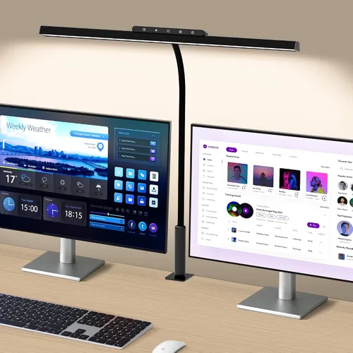 Vista 9 de Lámpara de escritorio LED con abrazadera, luz de escritorio de oficina