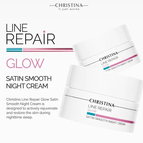 Vista 2 de CHRISTINA- Line Repair - Crema de noche suave satinada Crema facial de noche con fórmula minimizadora de poros Rejuvenece, nutre e hidrata tu