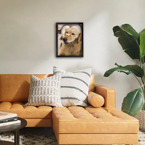 Vista 3 de Impresiones de lienzo personalizadas enmarcadas con tus fotos, impresión personalizada de foto a lienzo, regalos para parejas, amigos, familia, Negro