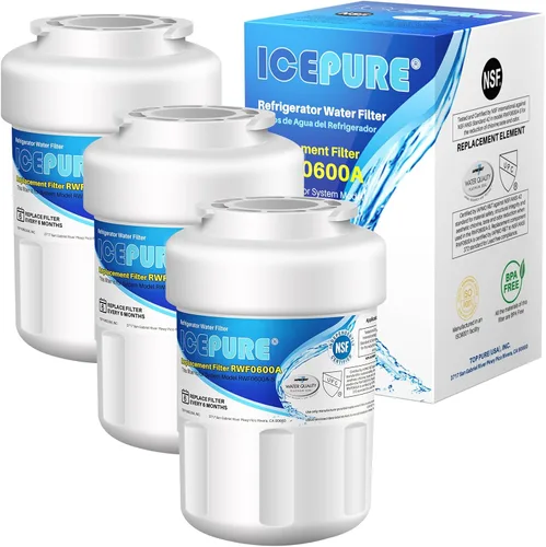 Vista 13 de ICEPURE Alkaline RWF0600A-AL Filtro de agua para refrigerador, reemplazo para GE MWF, MWFA, MWFINT, MWFP, GWF, 46-9991, Kenmore® 9991, WFC1201