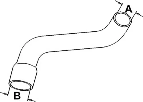 Vista 2 de RAParts R52429 - Compatible con manguera inferior de radiador JD Tractor 4430 (sin CA) 2.312 pulgadas ID