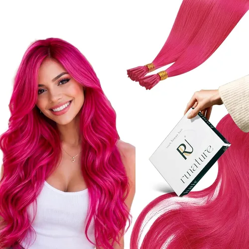 Vista 148 de RUNATURE Extensiones de cabello humano con punta en U, color marrón ceniza a rubio platino