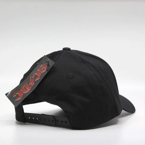 Vista 4 de Gorra de béisbol ajustable con banda de roca dura de color rojo y blanco, Beísbol, talla única , Back In Black