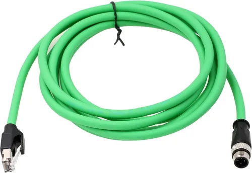 Vista 4 de Cable de red Ethernet para lector de código de barras Sick Keyence SR1000 Matriz de escáner Datalogic 210N 300N 450 DS5110, M12 4 pines codificado