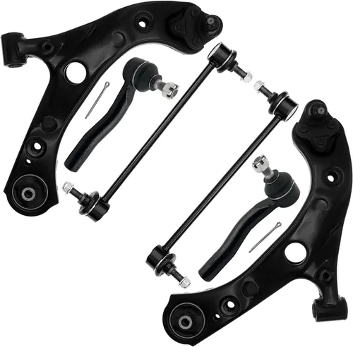 Vista 120 de Detroit Axle - Kit de extremo delantero para Chrysler 300 Dodge Charger 2011-2023 Challenger, 2 Lower Rearward Control Arms 2 Outer Tie Rods 2
