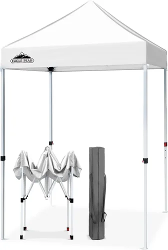 Vista 13 de EAGLE PEAK - Toldo desplegable de 5 x 5, toldo instantáneo para exteriores, fácil de instalar, refugio plegable de pierna recta (beige)