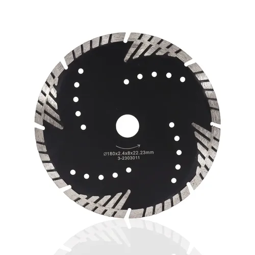 Vista 8 de Diamond Turbo Blades - Hoja de sierra de segmentos de 0.315 pulgadas para baldosas de granito, hormigón y ladrillos seco/húmedo, 6 pulgadas