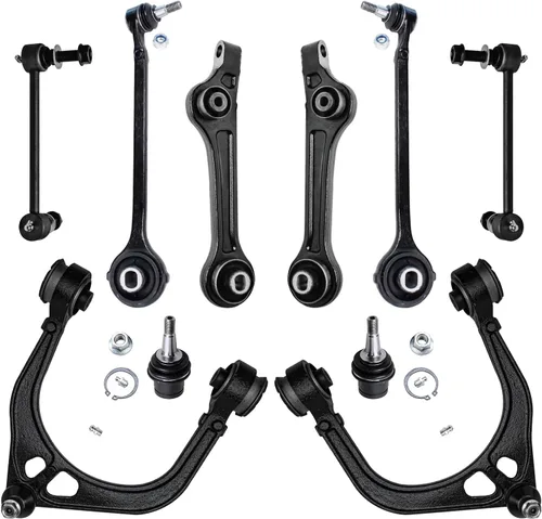 Vista 30 de Detroit Axle - Kit de suspensión delantera de 10 piezas para Chevrolet Trailblazer GMC Envoy 2004-2007 2005 2006 Soportes de brazo de control