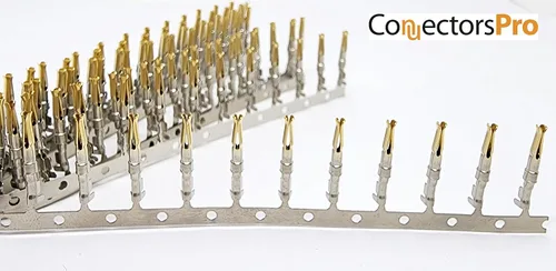 Vista 3 de PC Accessories - Conectores Pro D-Sub 0.079 in Hembra Crimp Pins, 200Pack 0.079 in Gold Tin Plated DB Pin para DB9 DB15 DB25 DB37 DB50 Conectores