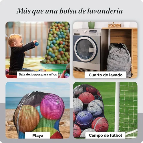 Vista 7 de Bolsa de lavandería de malla XL de Handy Laundry - Duradera, lavable a máquina con cierre de cordón seguro - Perfecta para dormitorios Negro