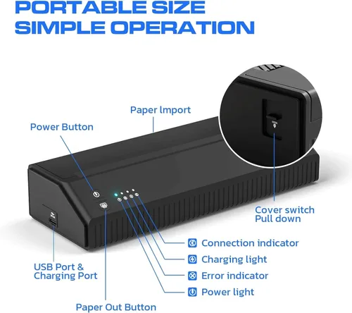 Vista 4 de Thermal Tattoo Printer Stencil Machine Transfer Sheets of T203 Paper