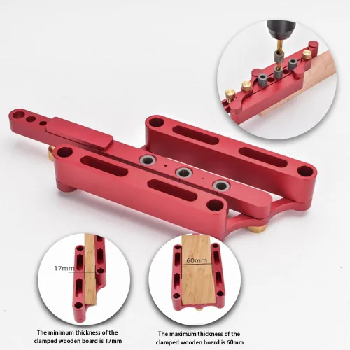 Vista 5 de Plantilla de clavija autocentrante con localizador de Rojo (métrico)