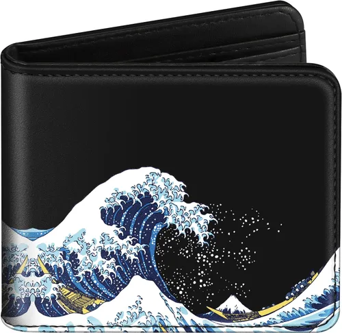 Vista 55 de Cartera de cuero de dibujos animados para mujer, c-mármol azul, Lindo
