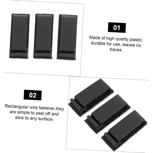 Vista 5 de Hemobllo Ganize Your Desk - 10 clips organizadores de cables autoadhesivos para auriculares, cables de cargador de teléfono