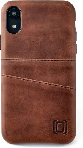 Vista 8 de Dockem Funda tipo cartera para iPhone XR: placa metálica integrada para montaje magnético y 2 tarjeteros (6.1" Exec M2, cuero sintético, marrón)