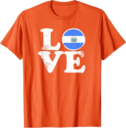 Vista 75 de Love El Salvador Flag tShirt Home Pride Distressed Tee T-Shirt