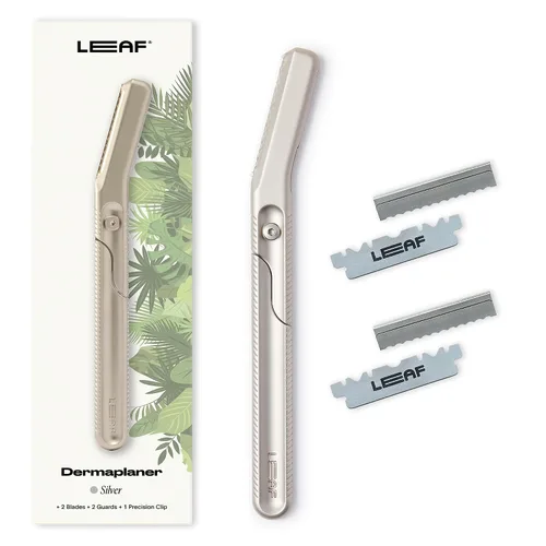 Vista 7 de Leaf Shave The Leaf Dermaplaner, Black - Maquinilla de afeitar dermaplaning reutilizable y herramienta exofliante para mujeres
