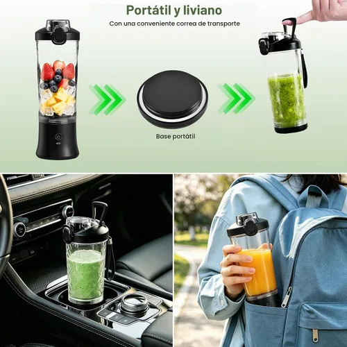 Vista 7 de CC Store Licuadora portátil de 20 onzas con diseño recargable USB-C