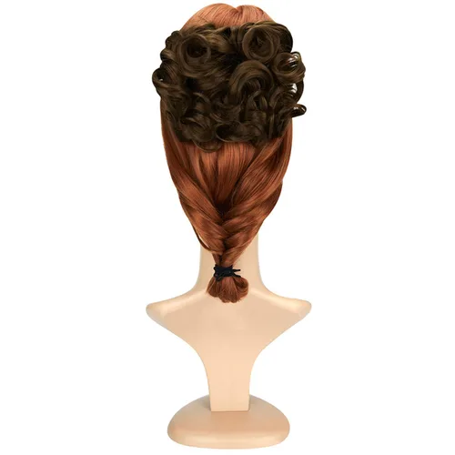 Vista 6 de Extensiones de moño de cabello rizado desordenado, moño updo, chignons fáciles de estirar, extensiones de cola de caballo