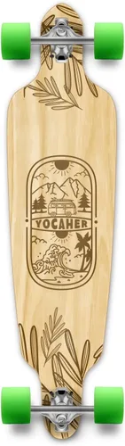 Vista 43 de Yocaher Earth Series - Patinetas completas Longboard con BlackWidow Premium 80A Grip Tape Aluminio Truck ABEC-9 Rodamiento 2.756 in Ruedas