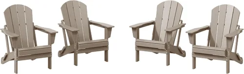 Vista 16 de WestinTrends Malibu Outdoor Patio HDPE Silla plegable de polietileno Negro