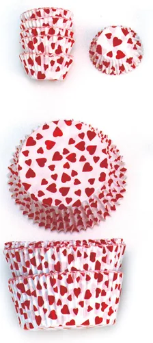 Vista 5 de Norpro Tazas/forros para hornear de corazón de tamaño estándar, paquete de 75