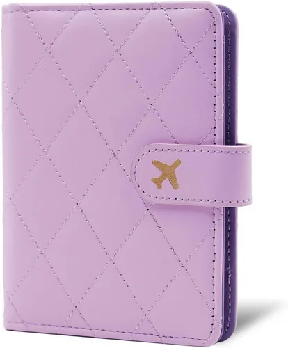 Vista 34 de Melsbrinna Funda de cuero prémium para pasaporte, impermeable, con bloqueo RFID, cartera de viaje con soporte para bolígrafo, bonito libro