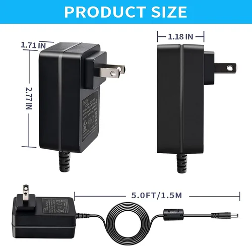 Vista 7 de Cargador de 21 W para Alexa Echo Show 5 3ª generación, adaptador de fuente de alimentación de 15 V 1.4 A. Compatible con Echo Show / Plus 1st Gen