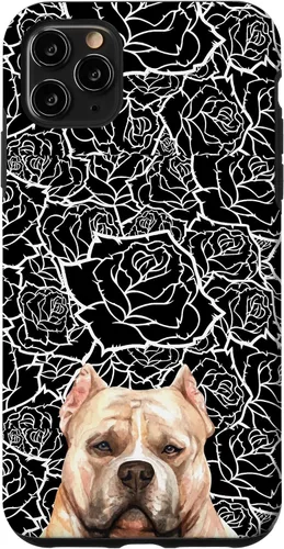Vista 13 de American Bulldog Bully Dog Rose Flower Black White Pattern Case for iPhone 17