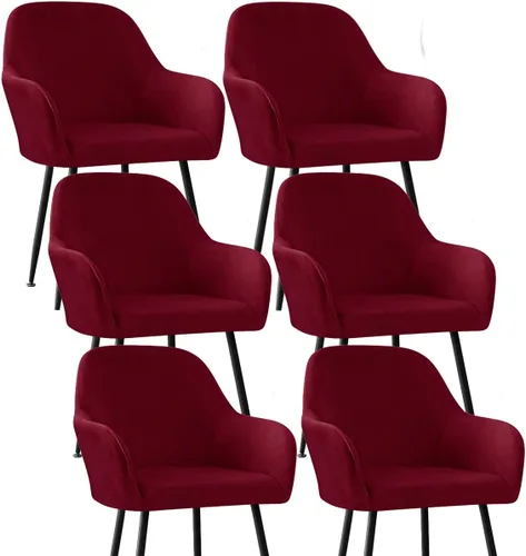 Vista 57 de Fundas protectoras de terciopelo elástico para sillas de comedor con brazos y respaldo curvado pequeño, juego de 6/4/2 para cocina, oficina, hogar
