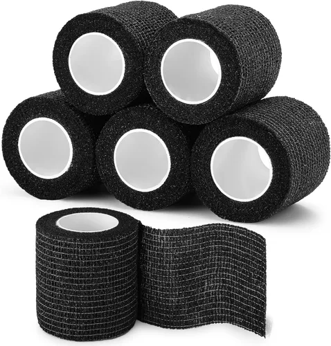 Vista 23 de Cinta adhesiva de camuflaje de 6 rollos, 1/2/3/4 pulgadas x 14.8 pies, vendaje autoadhesivo de camuflaje para acampar al aire libre, tira elástica