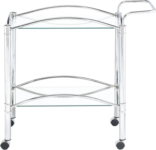 Vista 5 de Coaster Home Furnishings 910077 carro de servicio cromado