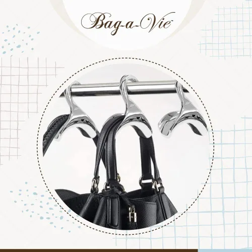 Vista 8 de Bag-a-Vie Colgador de bolso para armario, ganchos organizadores de bolsos para colgar bolsas y bolsos, proteger la forma de la bolsa y organizar