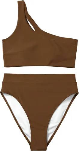 Vista 140 de MOOSLOVER Traje de baño de dos piezas con corte alto y cintura alta para mujer