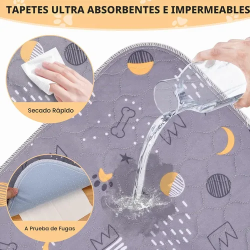 Vista 4 de UPSKY Almohadillas Lavables para Orina para Perros Paquete de 4 de 18" x 24" Almohadillas Reutilizables para Cachorros Impermeables Almohadillas