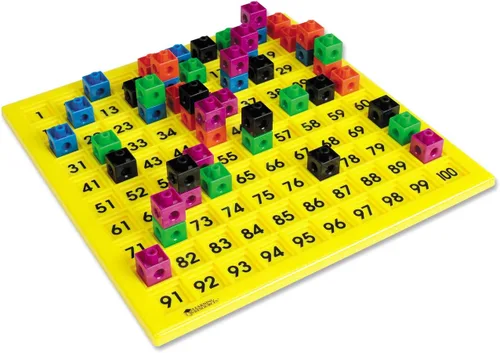Vista 4 de Learning Resources Tablero de cien números, matemáticas tempranas, juegos de conteo para niños, juego de 151 piezas, a partir de 5 años