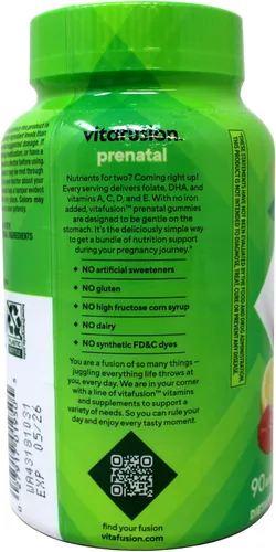 Vista 4 de Vitafusion Vitaminas gomosas prenatales, 90