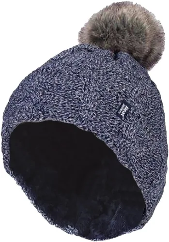 Vista 11 de Heat Holders - Gorro térmico de punto grueso para mujer con pompón Negro
