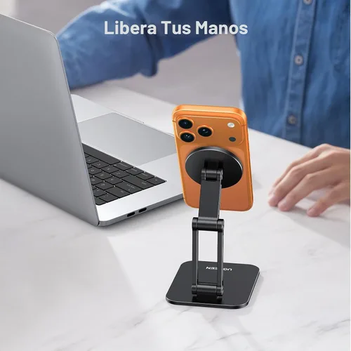Vista 2 de UGREEN Soporte Magnético para Teléfono Compatible con Soporte MagSafe para Escritorio Diseño Ergonómico Ajustable, Soporte de Teléfono Celular