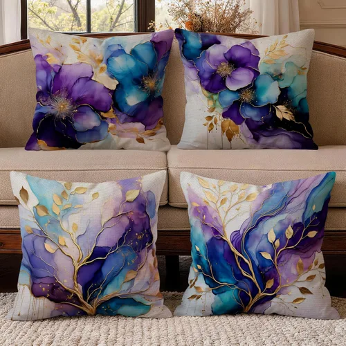 Vista 33 de OBSEDE - Fundas para cojín de mármol negro y dorado abstracto, 18 × 18 pulgadas, juego de 4, fundas para cojines de sofá, cama, salón, decoración