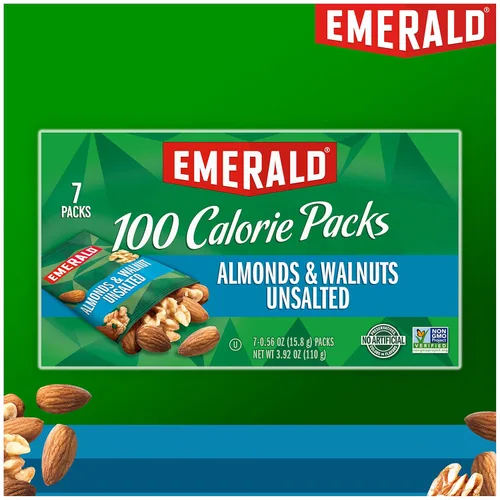 Vista 7 de Emerald Almendras y nueces sin sal, paquetes de bocadillos de 100 calorías