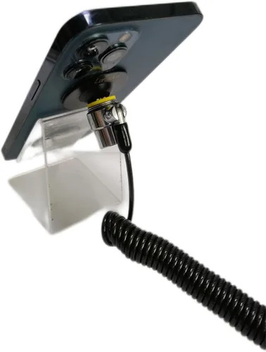 Vista 5 de Cerradura retráctil de seguridad de 8 pies con 3 teclas para laptop, portátil, para monitores, laptops, MacBooks, tabletas, iPad, Mac mini