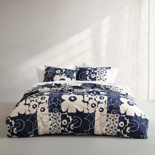Vista 28 de Marimekko - Juego de funda de edredón tamaño Queen, ropa de cama de algodón con fundas a juego y cierre de botón, decoración del hogar para todas