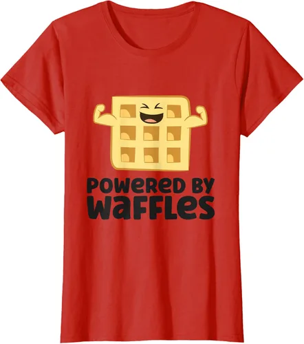 Vista 77 de Camiseta de gofres para el desayuno con diseño de gofres, Blanco, S