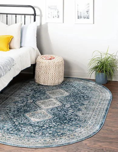 Vista 17 de Unique Loom Newport Collection - Alfombra de área - Rosecliff (Runner 2' 0" x 3' 11", Multi/Azul)