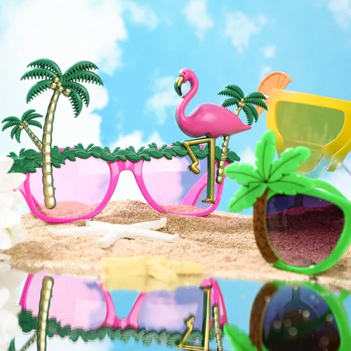 Vista 2 de Xuhal 36 gafas de sol Luau para fiesta, divertidas gafas hawaianas, gafas de sol tropicales divertidas, decoraciones de playa, recuerdos de fiesta